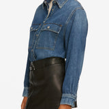 FRAME - The Long Sleeve Hi-Low Shirt -- Wander