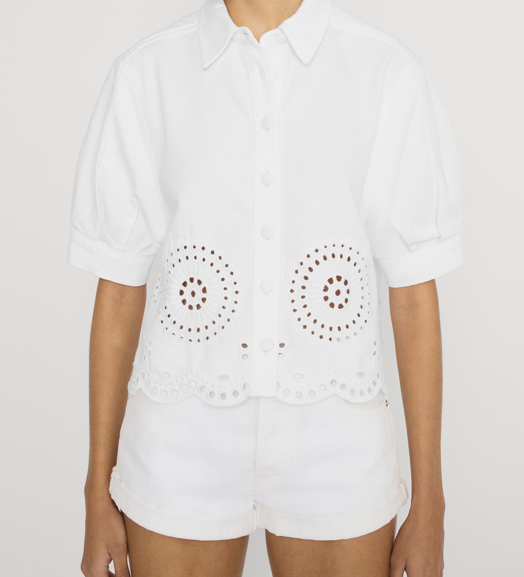 FRAME - The Eyelet Billow Sleeve Shirt
