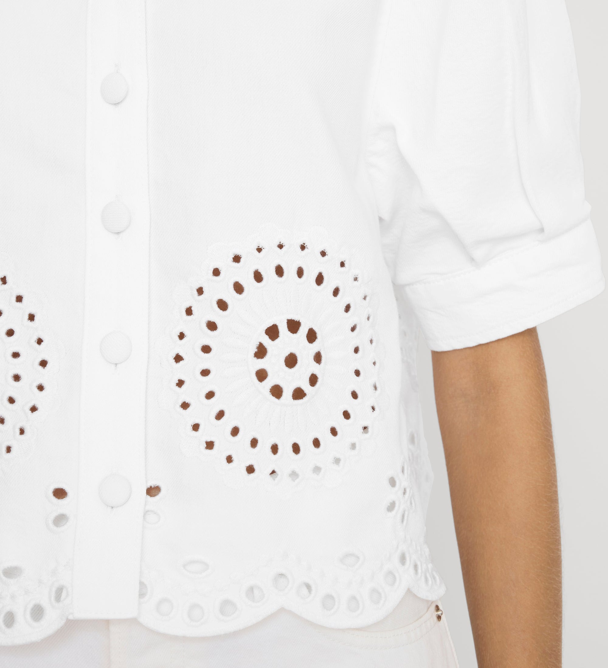 FRAME - The Eyelet Billow Sleeve Shirt