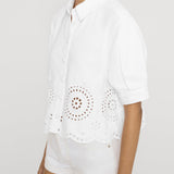 FRAME - The Eyelet Billow Sleeve Shirt