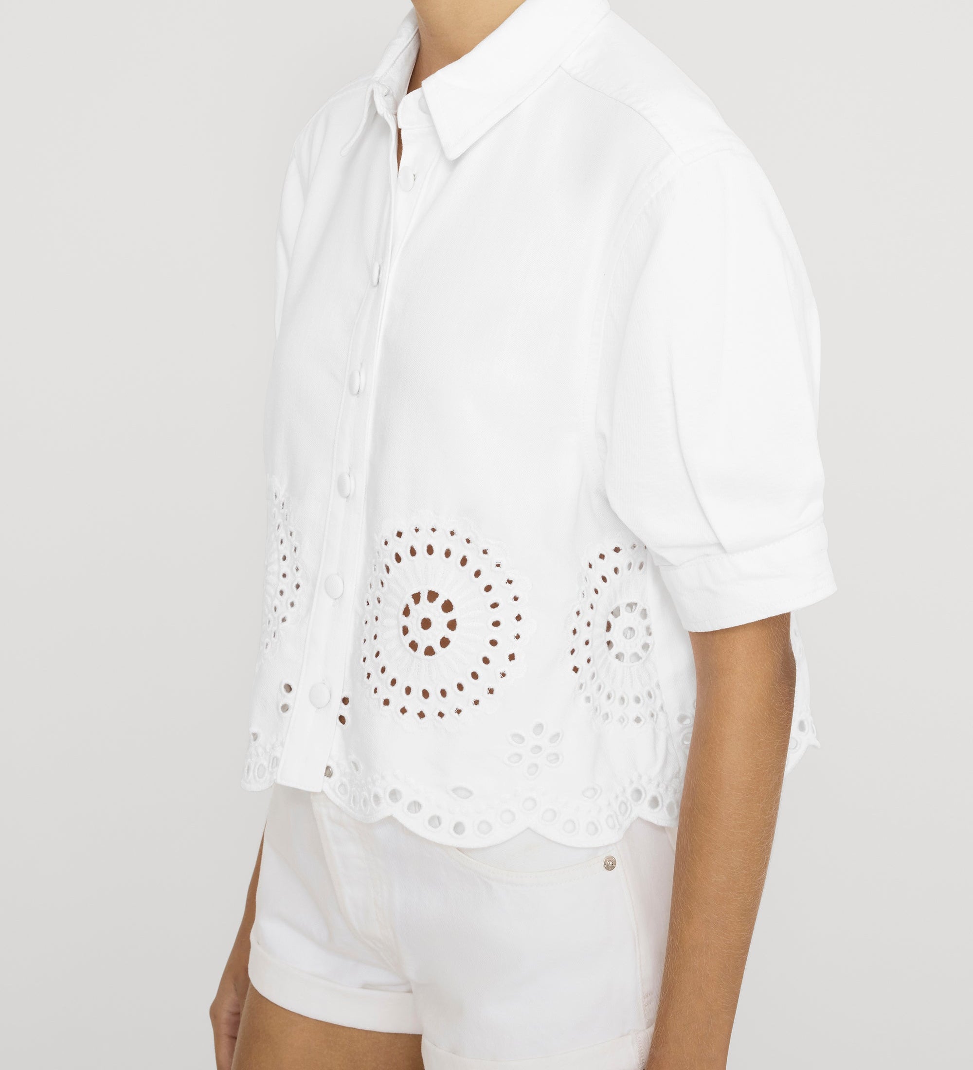 FRAME - The Eyelet Billow Sleeve Shirt