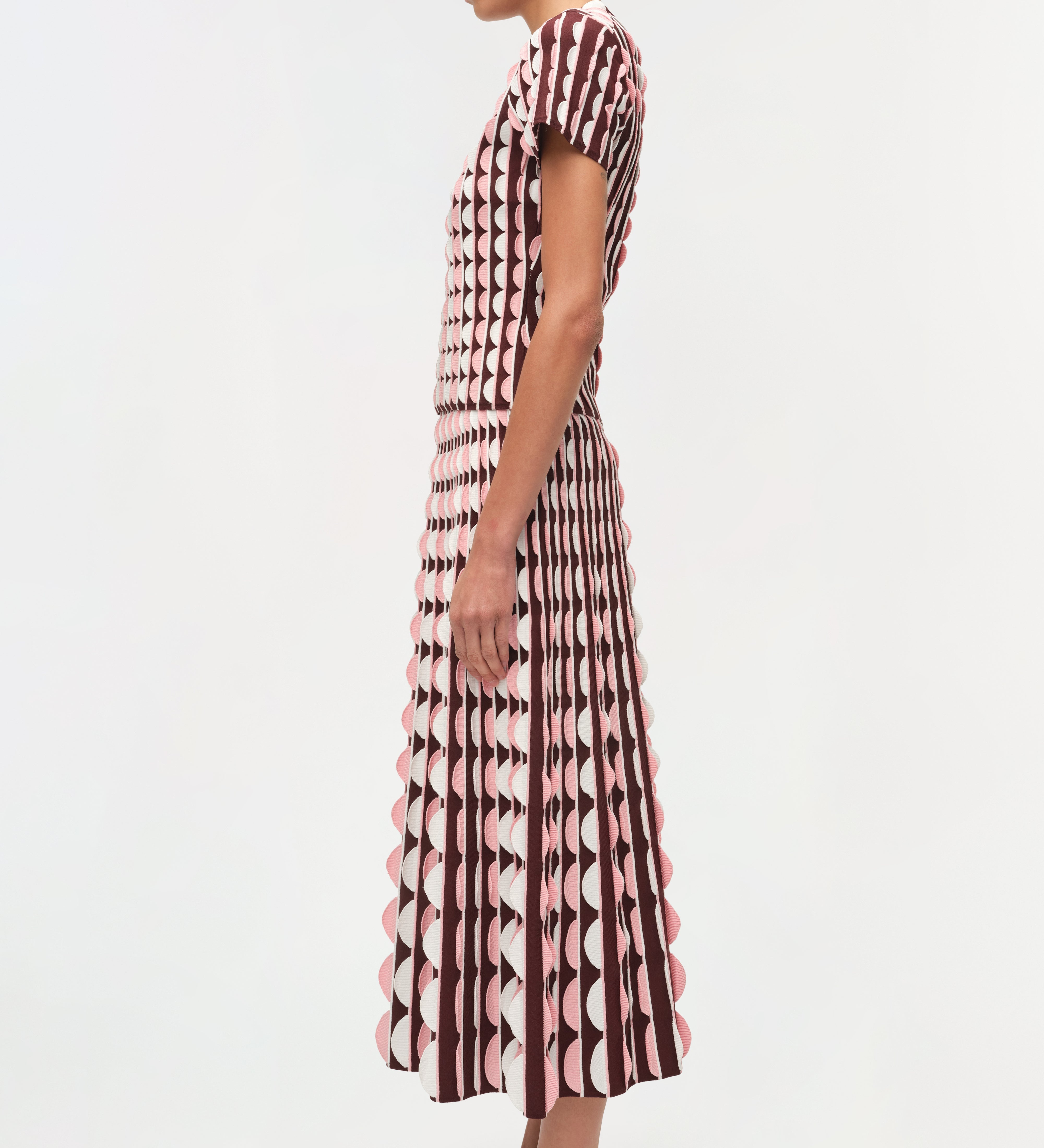 Simkhai - Micah Scalloped Knit Midi Skirt