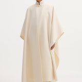 ROHE - Pankou closure poncho | off white