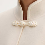 ROHE - Pankou closure poncho | off white