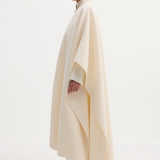 ROHE - Pankou closure poncho | off white