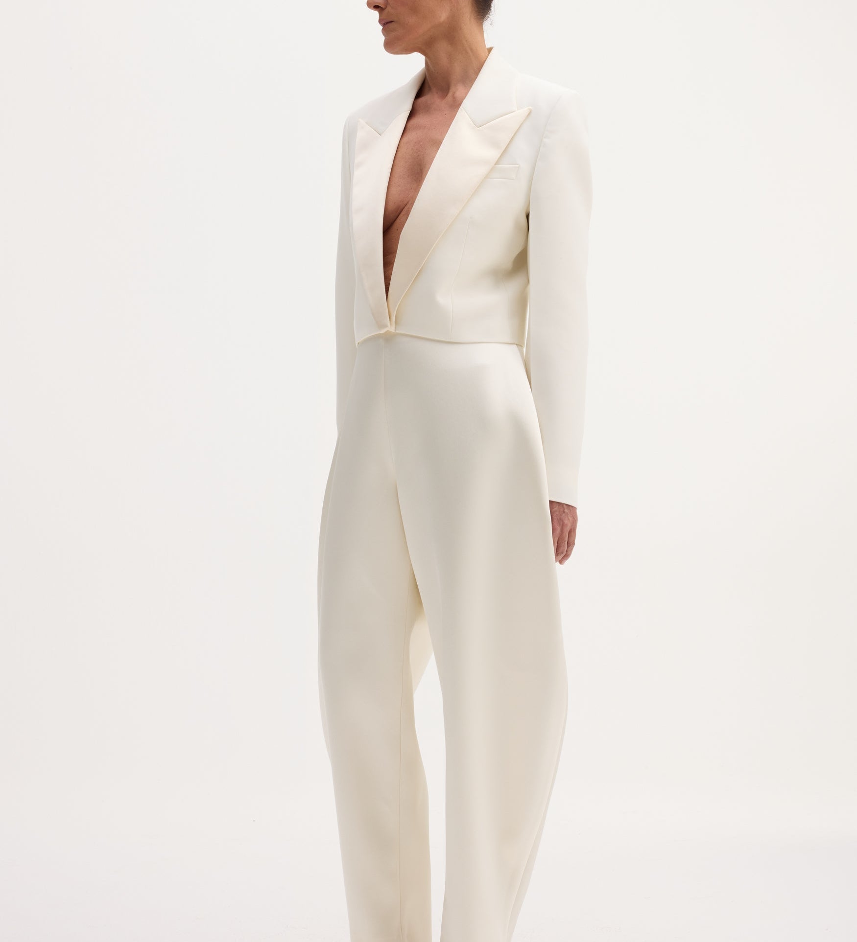 ROHE - Cropped blazer | off white