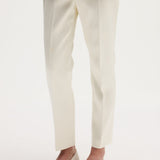 ROHE - Cigarette leg satin trousers | ivory