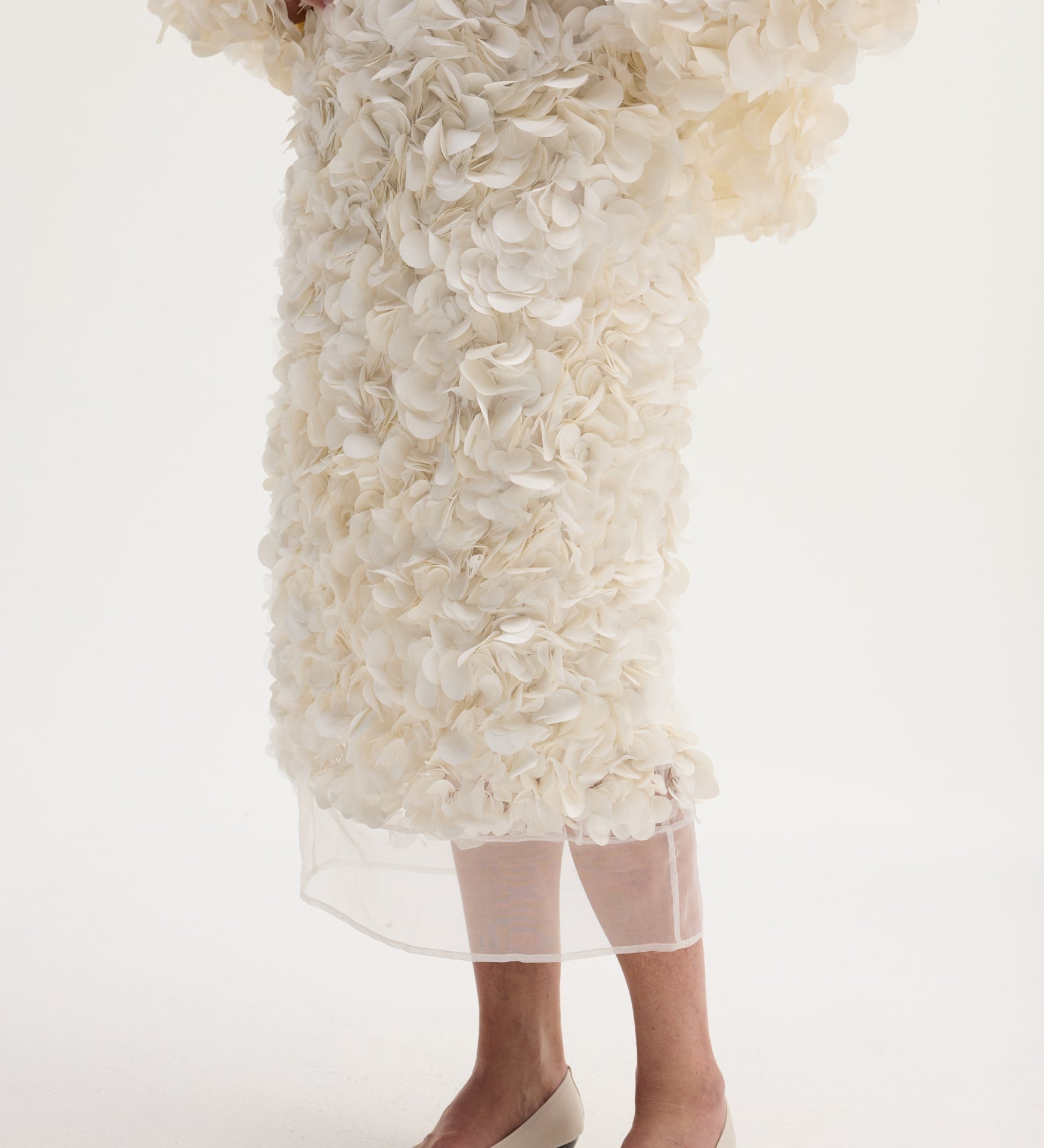ROHE - Handmade embellished skirt | ivory