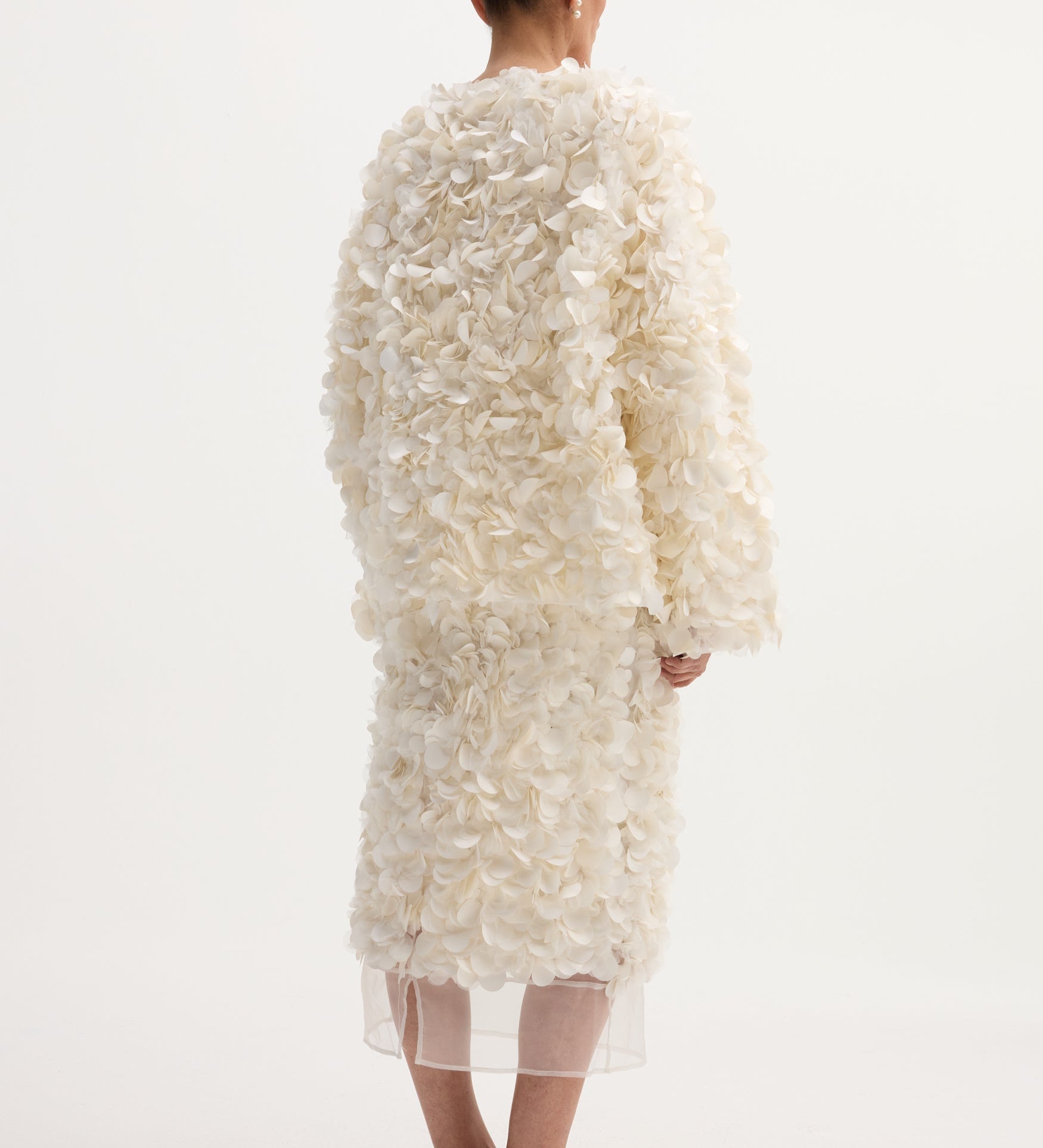 ROHE - Handmade embellished skirt | ivory