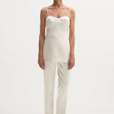 ROHE - Satin bustier top | ivory