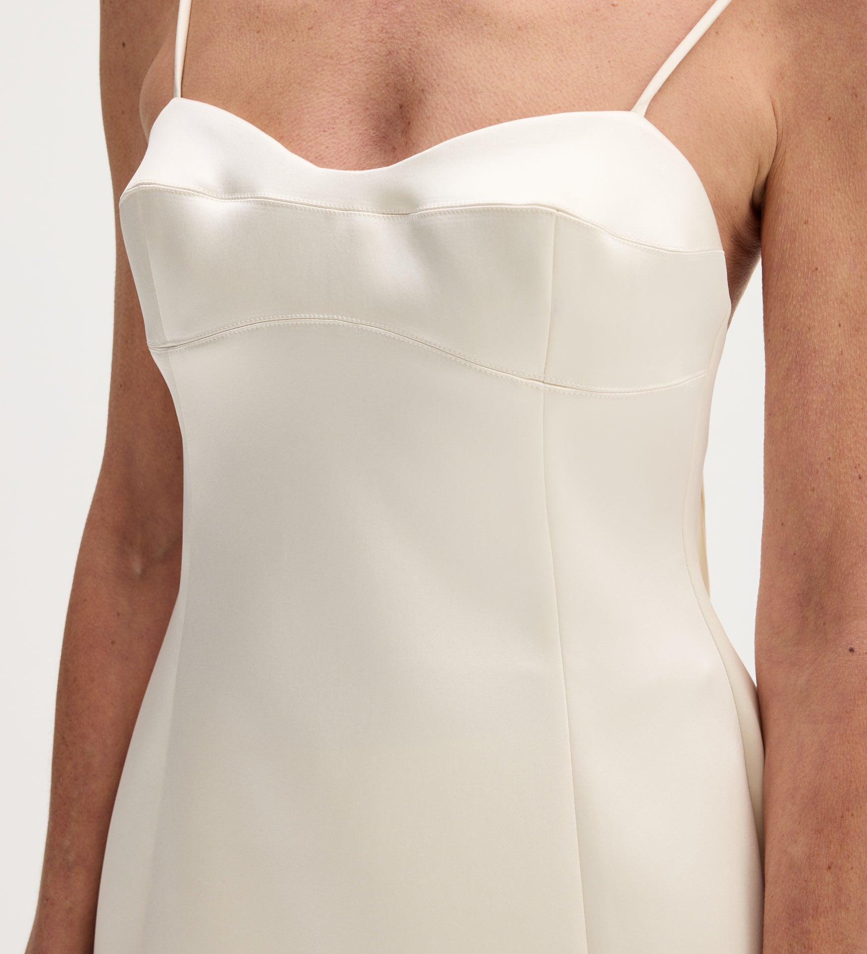 ROHE - Satin bustier top | ivory