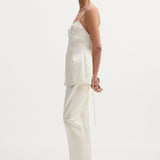 ROHE - Satin bustier top | ivory