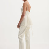 ROHE - Satin bustier top | ivory