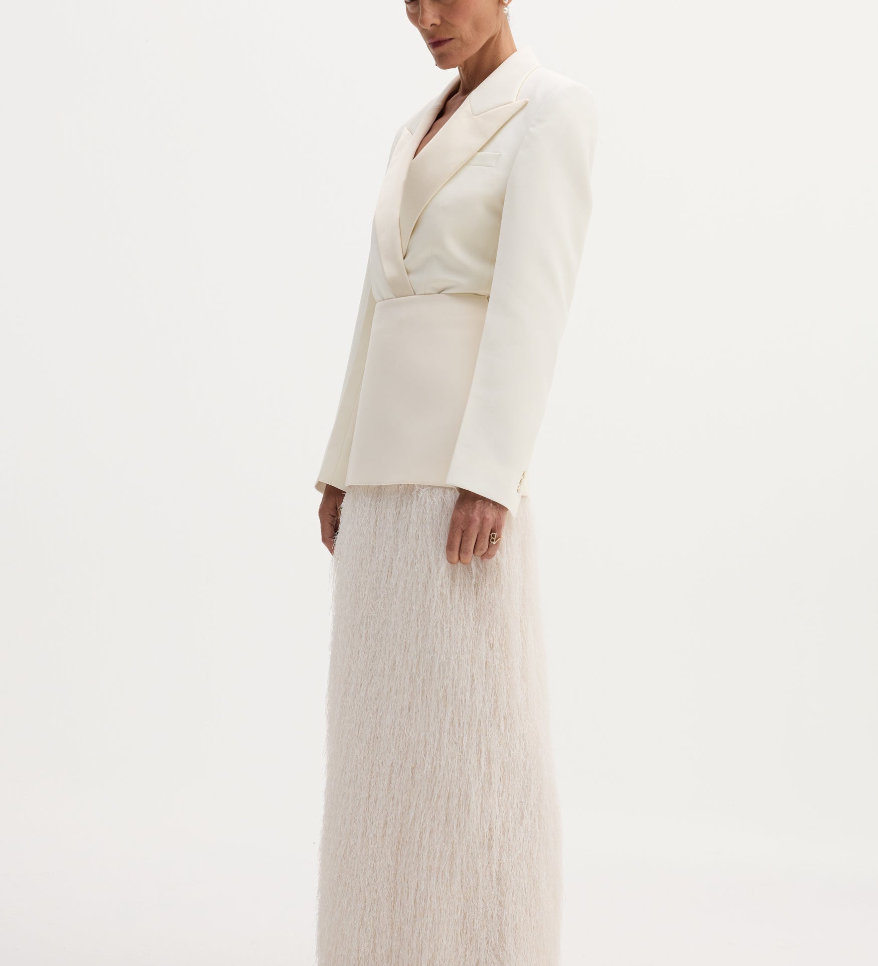 ROHE - Fringe skirt | ivory