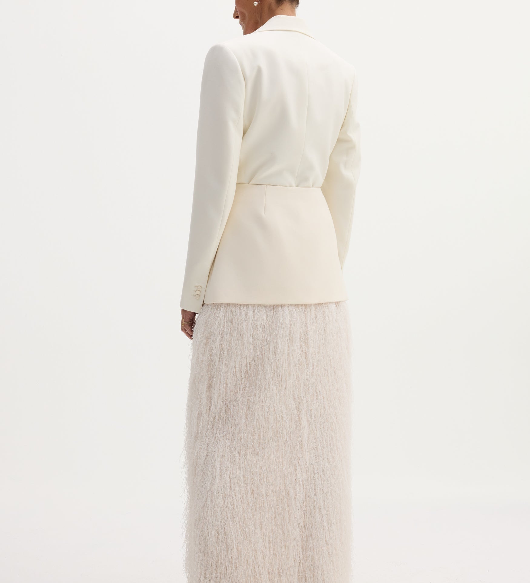 ROHE - Fringe skirt | ivory