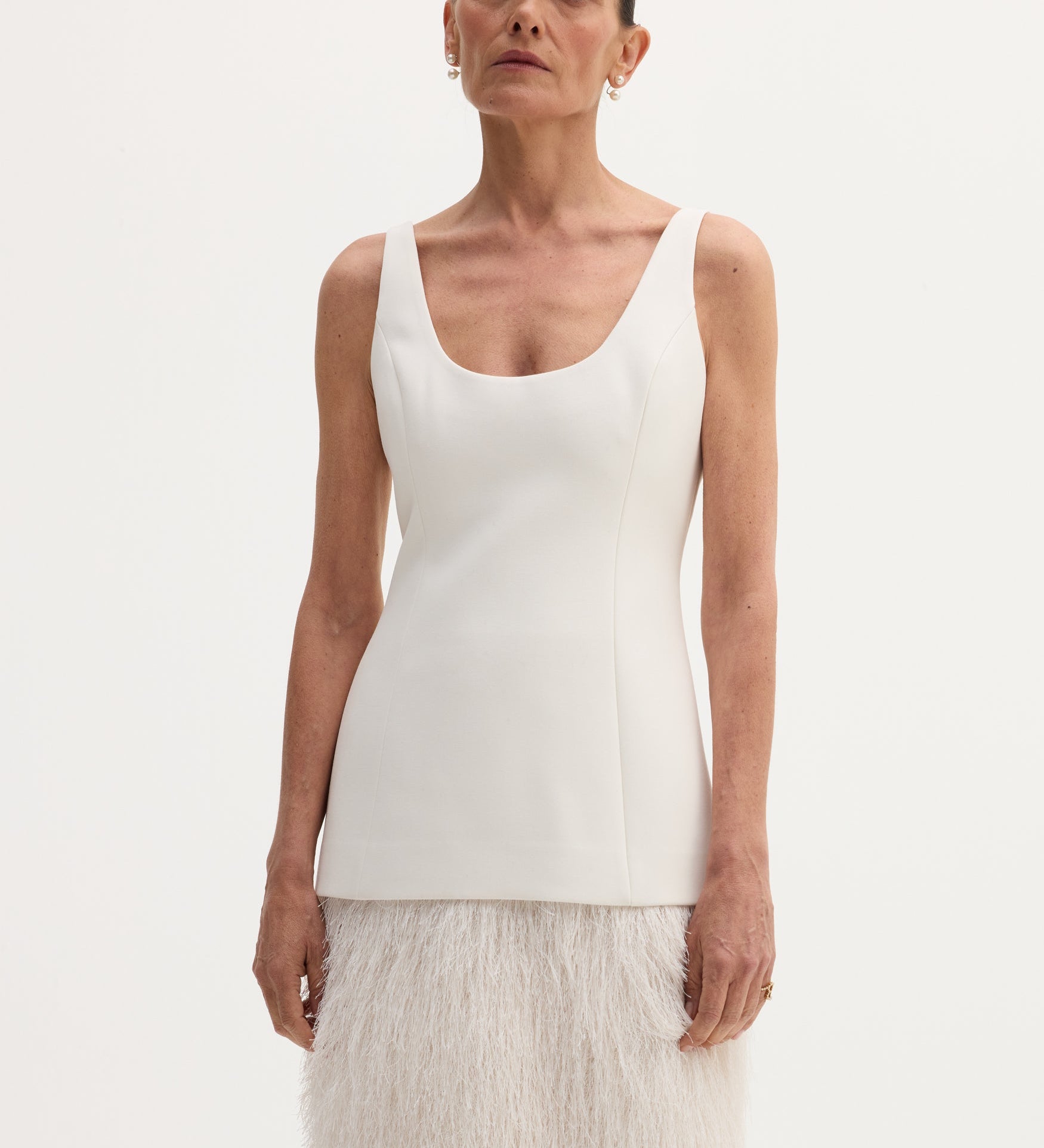 ROHE - Fringe dress | ivory