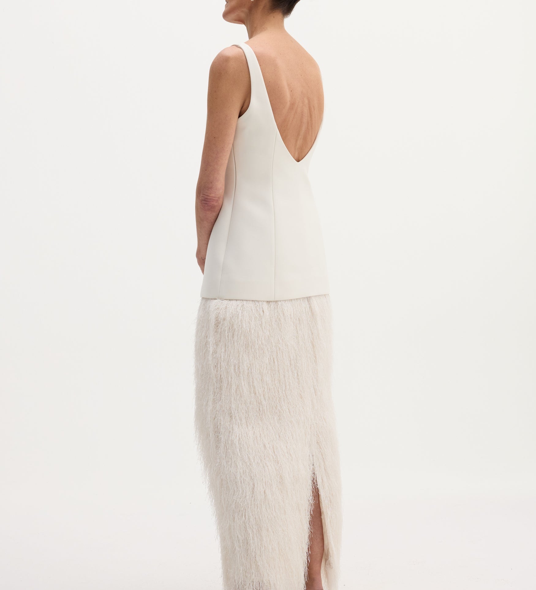 ROHE - Fringe dress | ivory