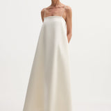 ROHE - Voluminous satin dress | ivory