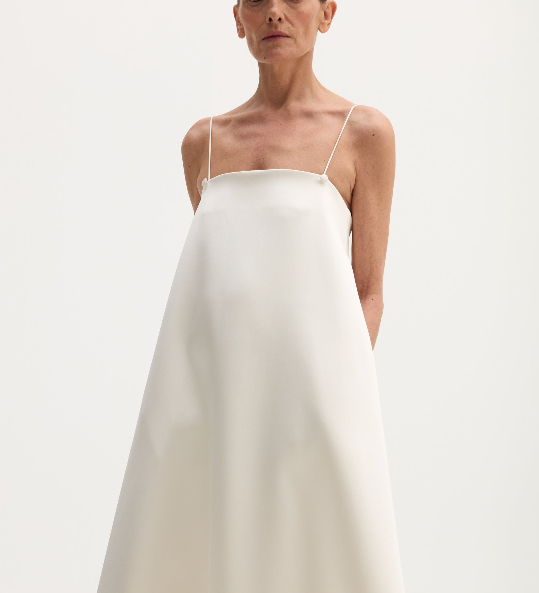 ROHE - Voluminous satin dress | ivory