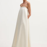 ROHE - Voluminous satin dress | ivory