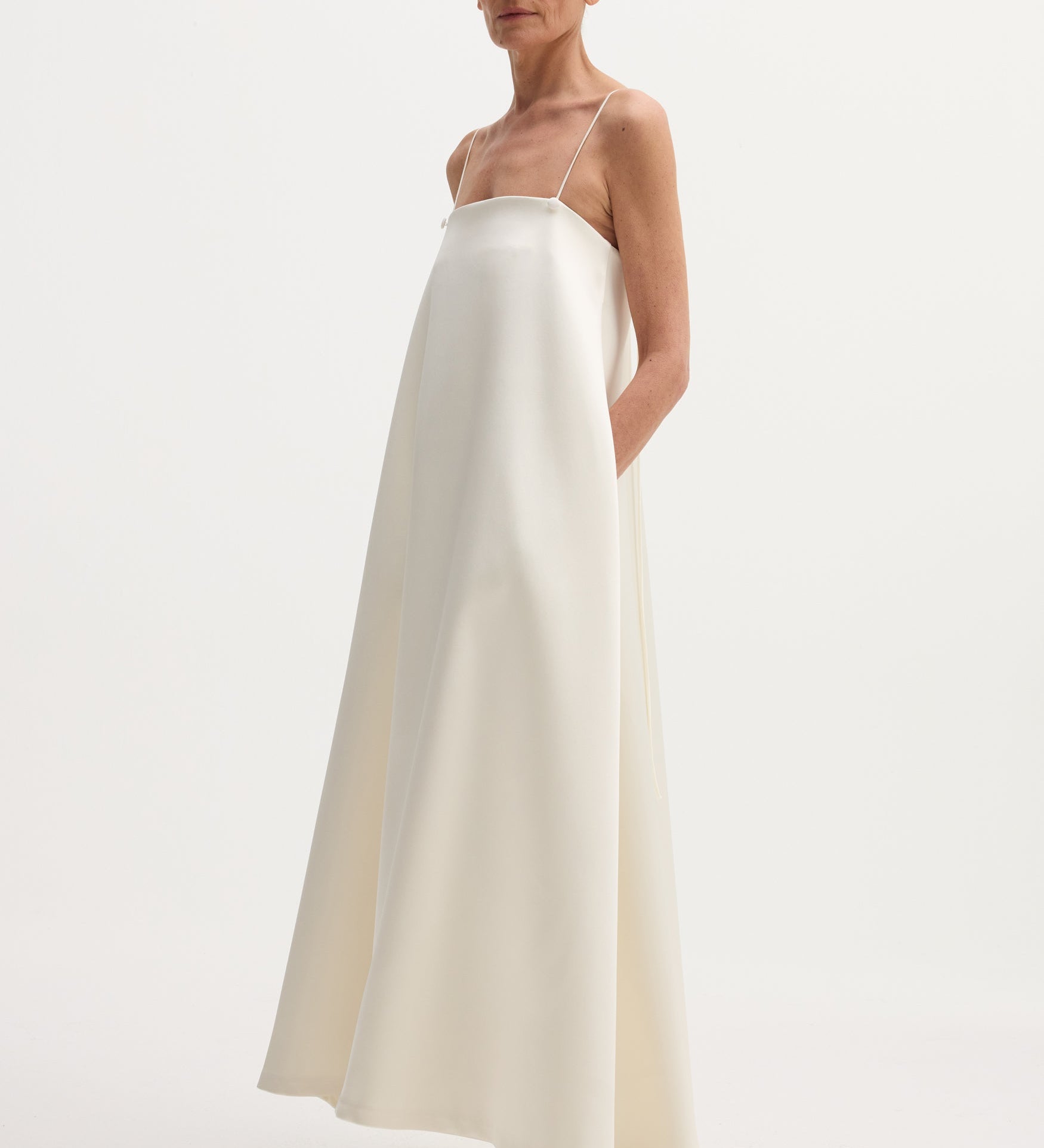 ROHE - Voluminous satin dress | ivory