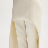 ROHE - Satin bustier dress with train | ivory