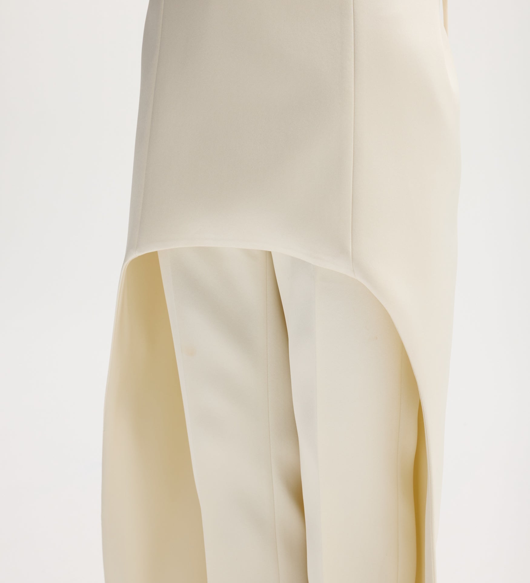 ROHE - Satin bustier dress with train | ivory