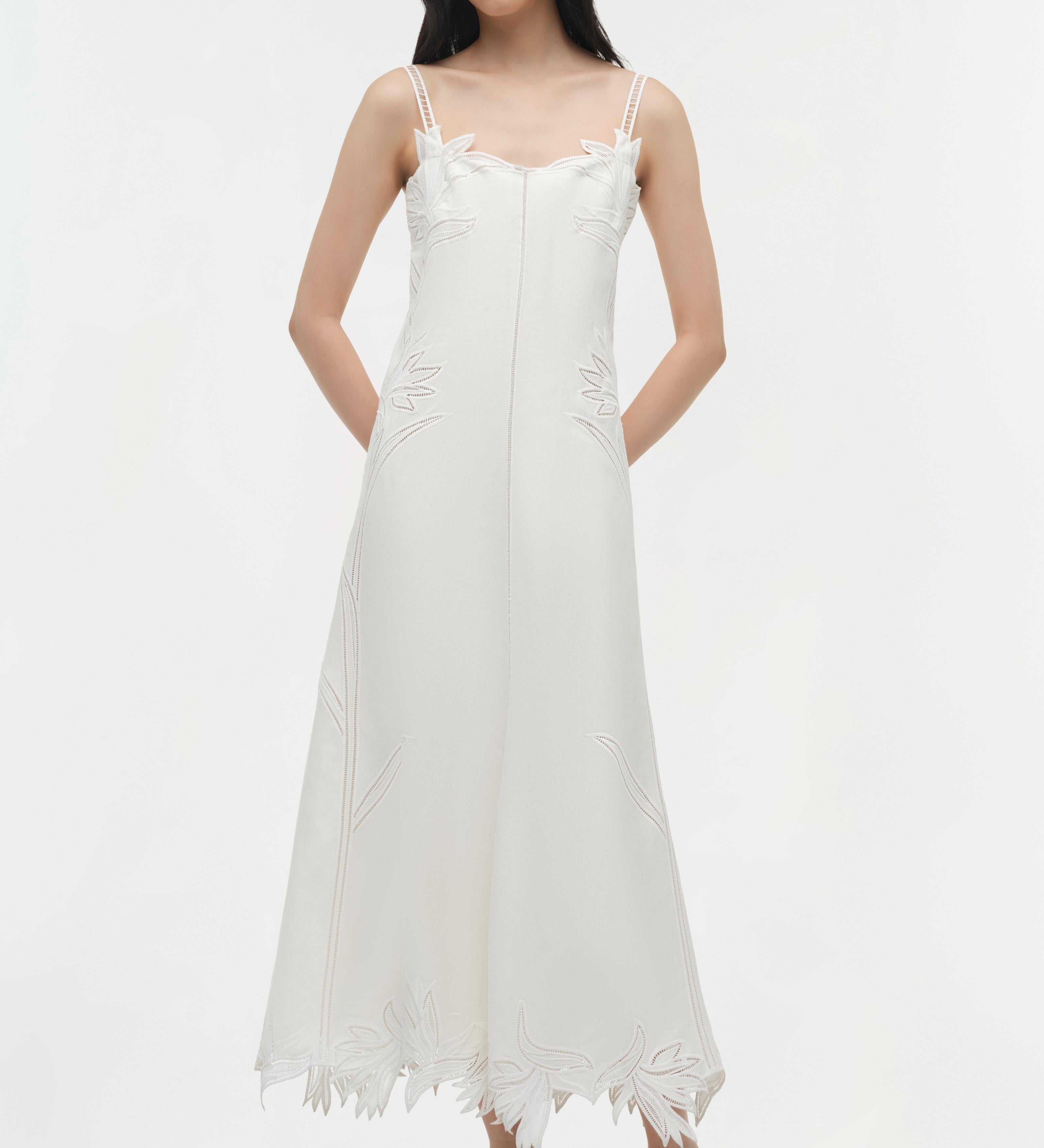 Simkhai - Ellery Embroidered Bustier Midi Dress
