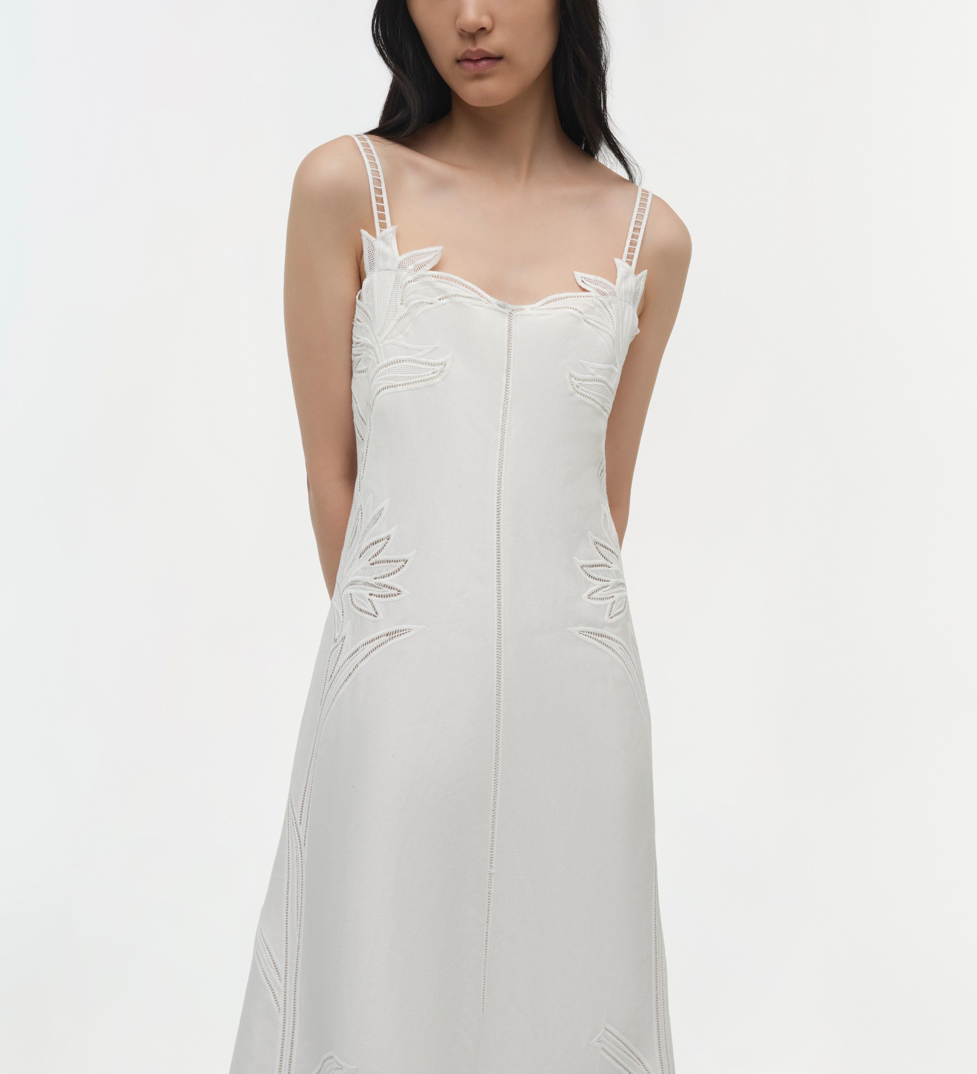Simkhai - Ellery Embroidered Bustier Midi Dress