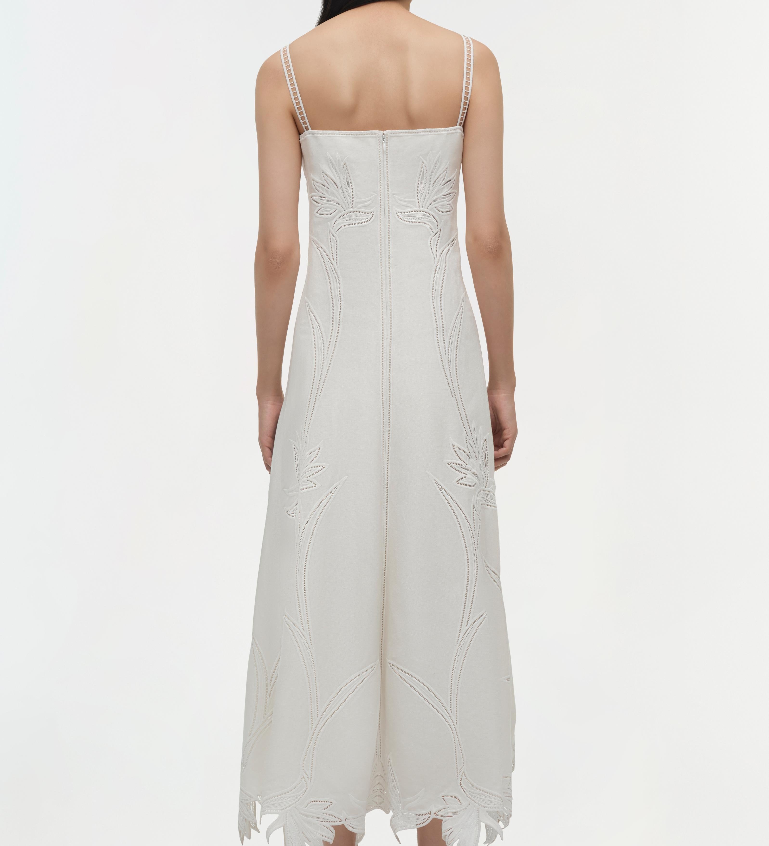 Simkhai - Ellery Embroidered Bustier Midi Dress