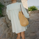 Ciao Lucia - Jonita Baby Blue Embroidered Cotton Dress