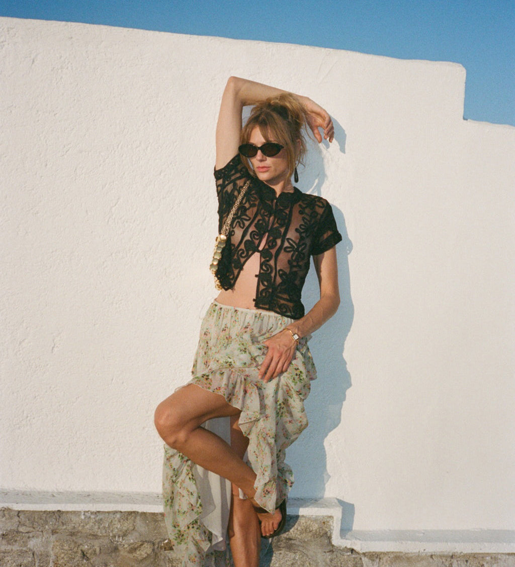 Ciao Lucia - Lerden Jardin Silk Chiffon Skirt