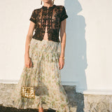 Ciao Lucia - Nikola Black Soutache Top