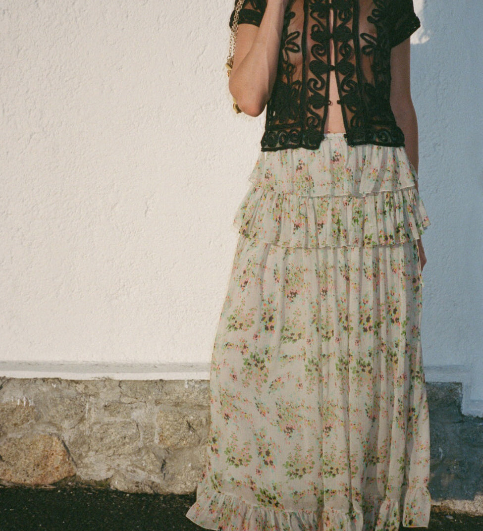 Ciao Lucia - Lerden Jardin Silk Chiffon Skirt