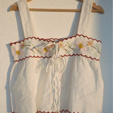Ciao Lucia - Ander White Embroidered Linen Top