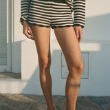 Ciao Lucia - Fava Navy Stripe Knit Short