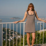 Ciao Lucia - Domeka Navy Stripe Knit Dress
