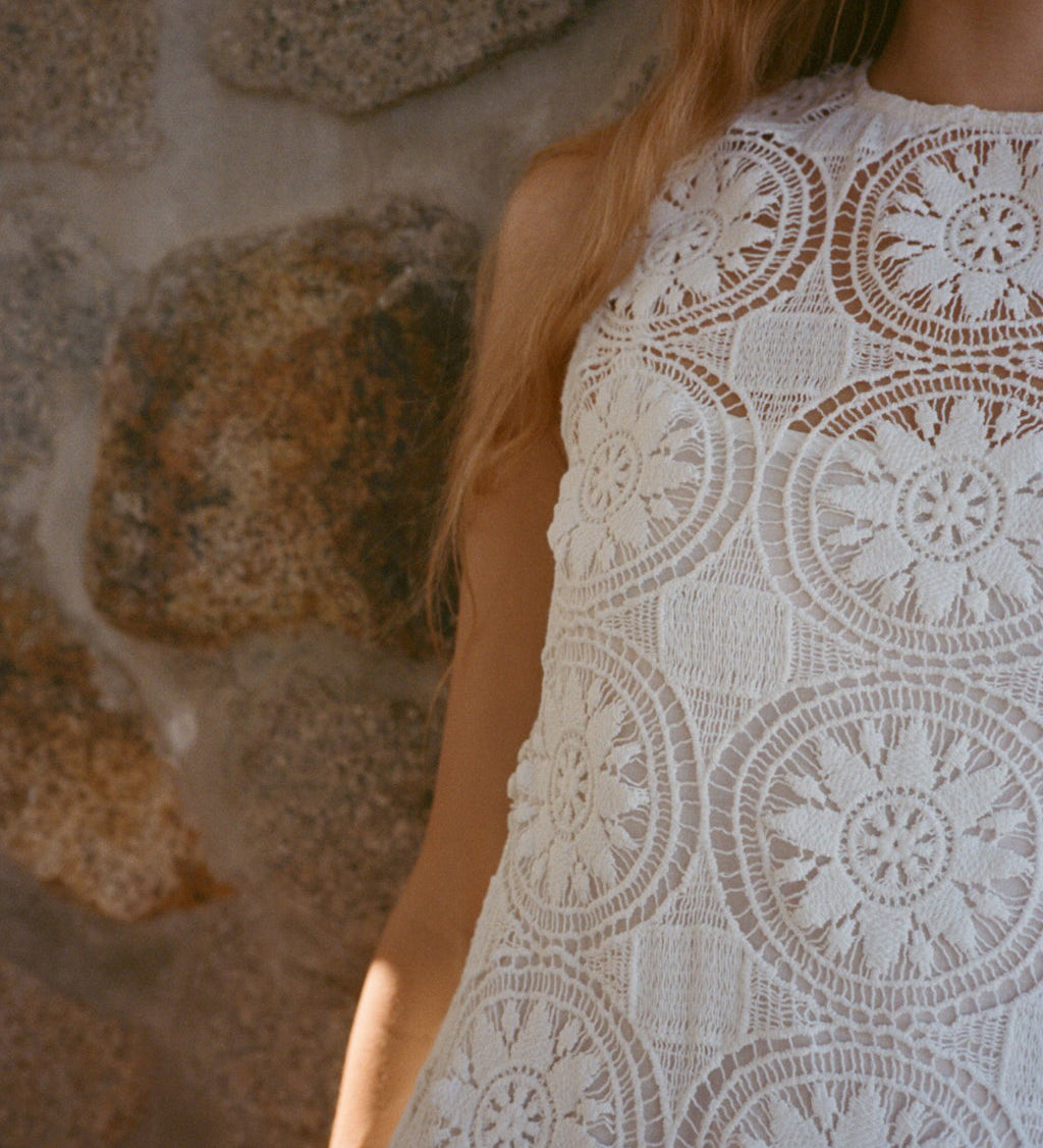 Ciao Lucia - Indus White Crochet Dress