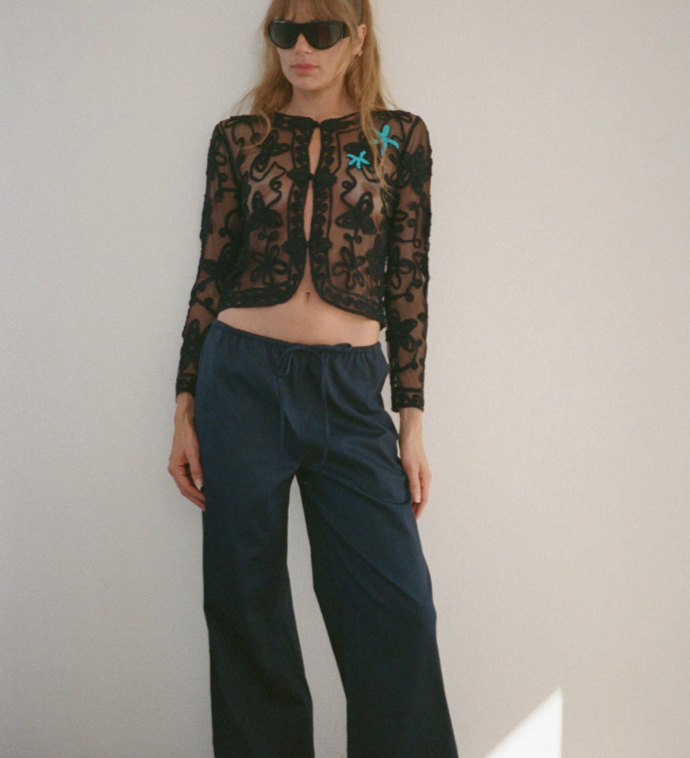 Ciao Lucia - Yuli Midnight Cotton Twill Pant