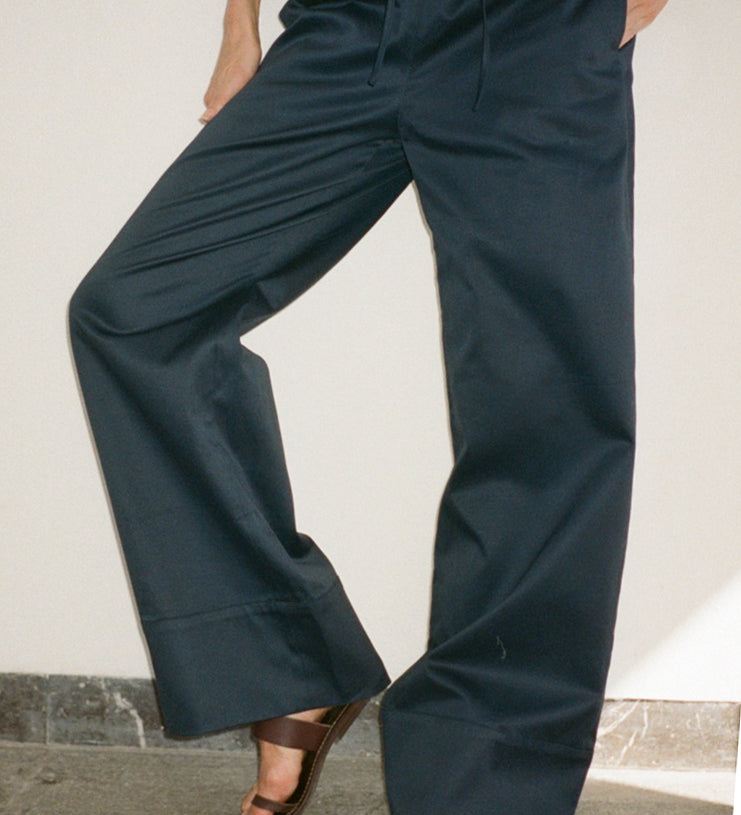 Ciao Lucia - Yuli Midnight Cotton Twill Pant