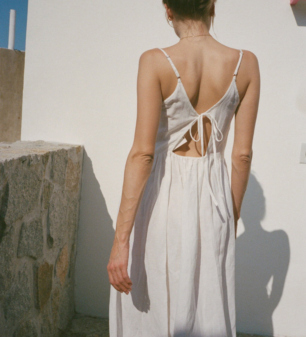 Ciao Lucia - Neroni White Embroidered Linen Dress