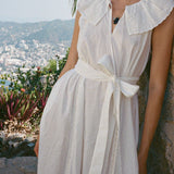 Ciao Lucia - Sua White Embroidered Cotton Dress