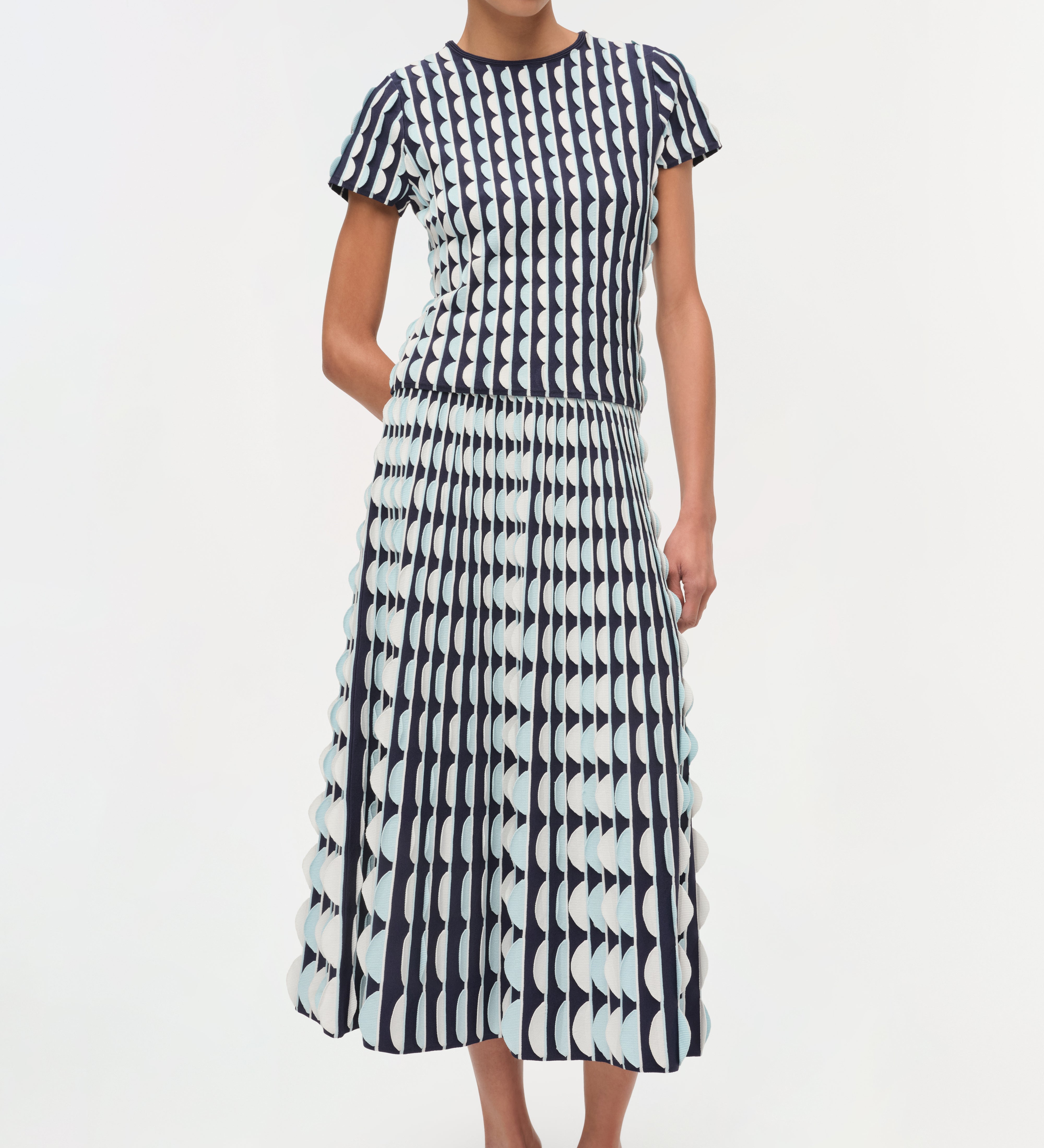 Simkhai - Kendra Scalloped Knit Top