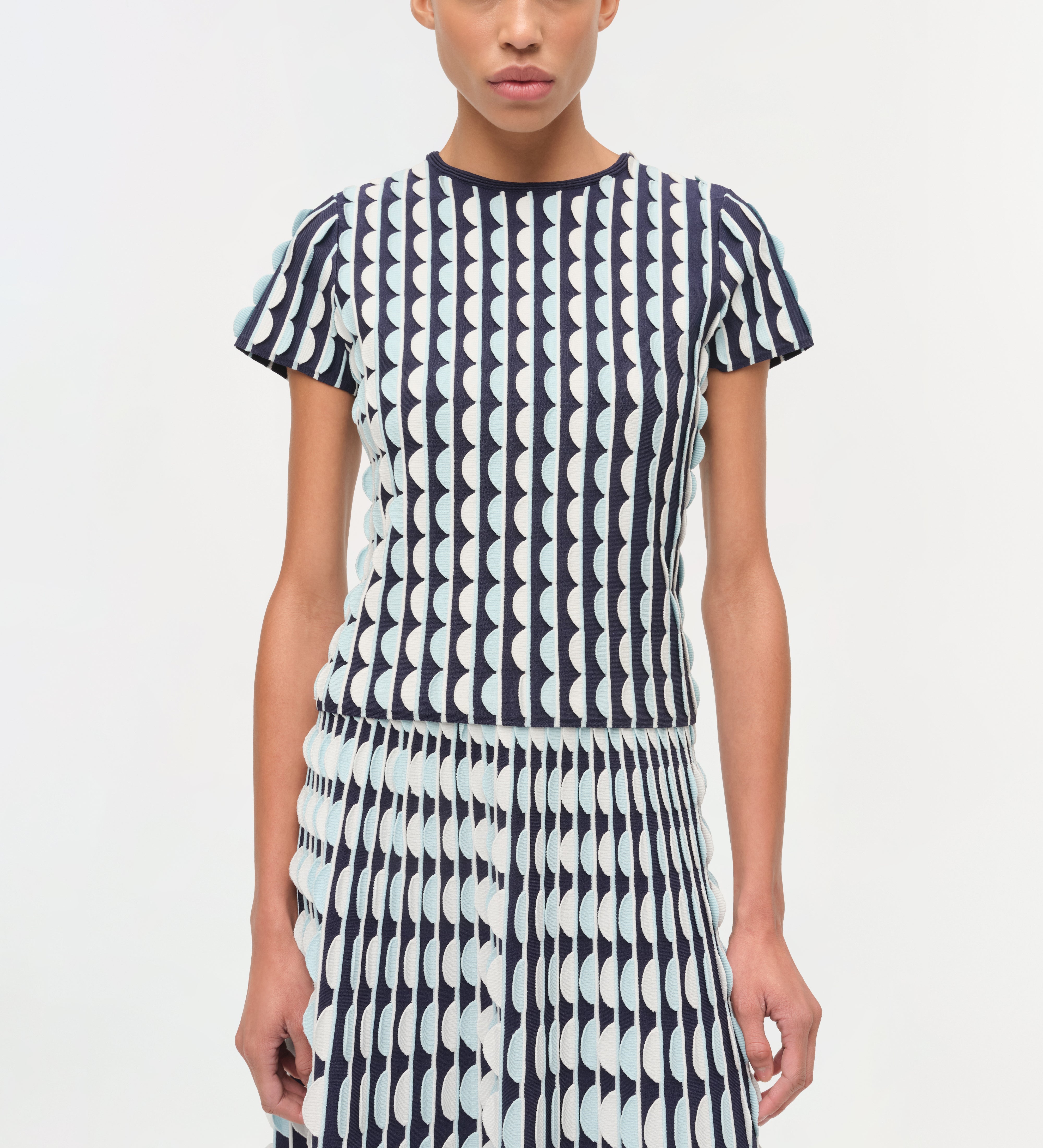 Simkhai - Kendra Scalloped Knit Top
