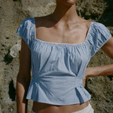 Ciao Lucia - Lille Striped Cotton Poplin Top