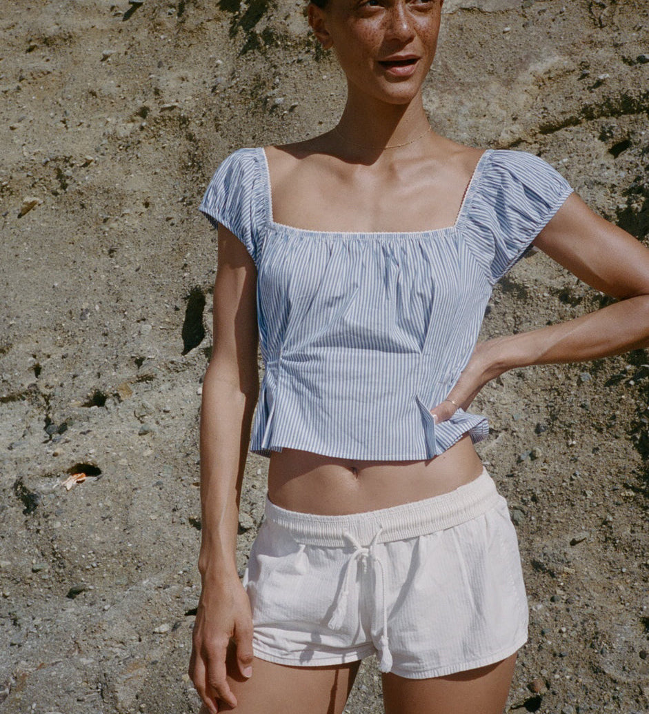 Ciao Lucia - Lille Striped Cotton Poplin Top