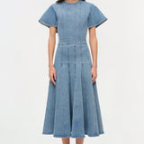 Simkhai - Taylan Structured Denim Midi Skirt