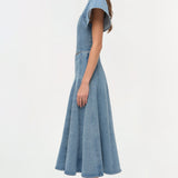 Simkhai - Taylan Structured Denim Midi Skirt