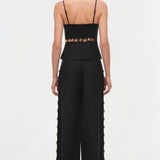 Simkhai - Cayman Studded Linen Wide Leg Pant