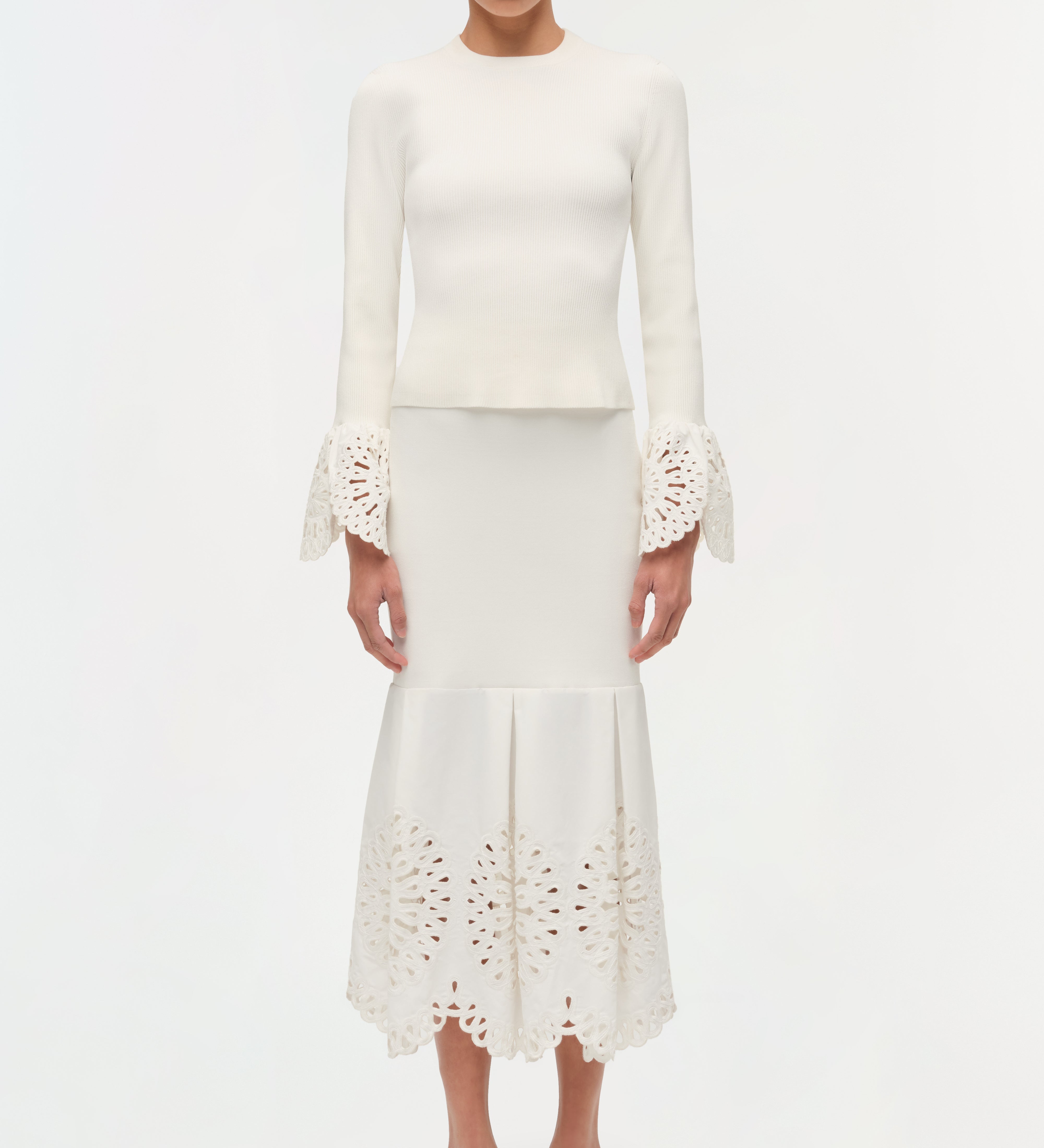 Simkhai - Elyse Embroidered Knit Top